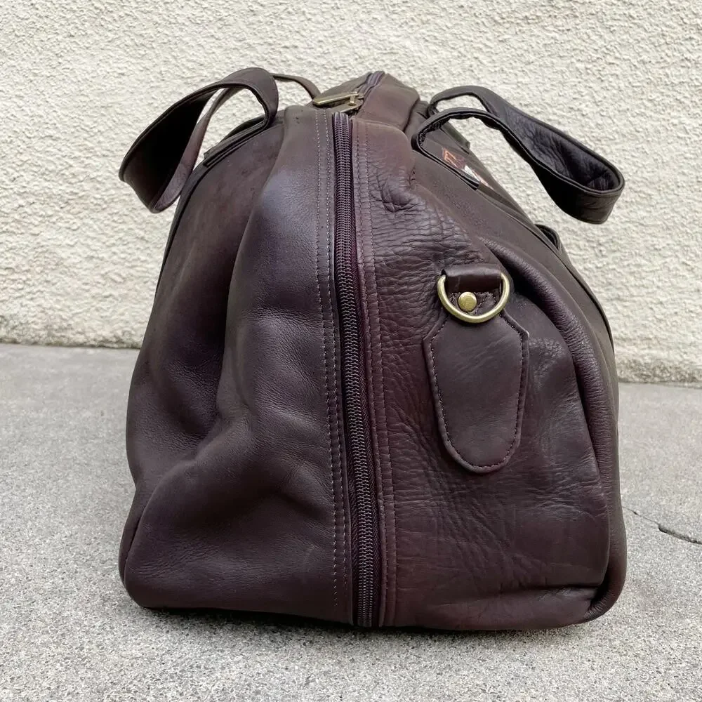 Brown Leather Cal Club California Golf Club SF Bag Embroidered "CK" Initials - Picture 3 of 13